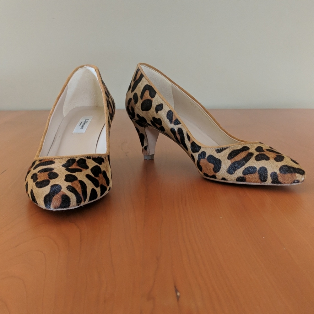 L.K. Bennet Helga Haircalf Leapord Print Heels